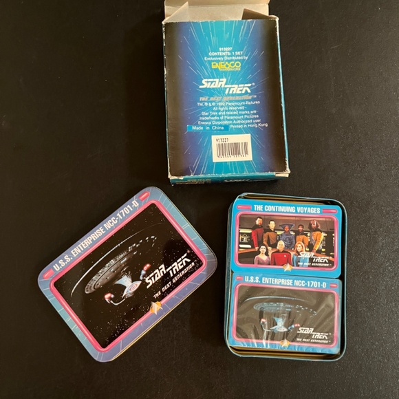 Star Trek: The Next Generation Double Deck Playing Card Set in Tin & Orig. Box - Picture 5 of 16